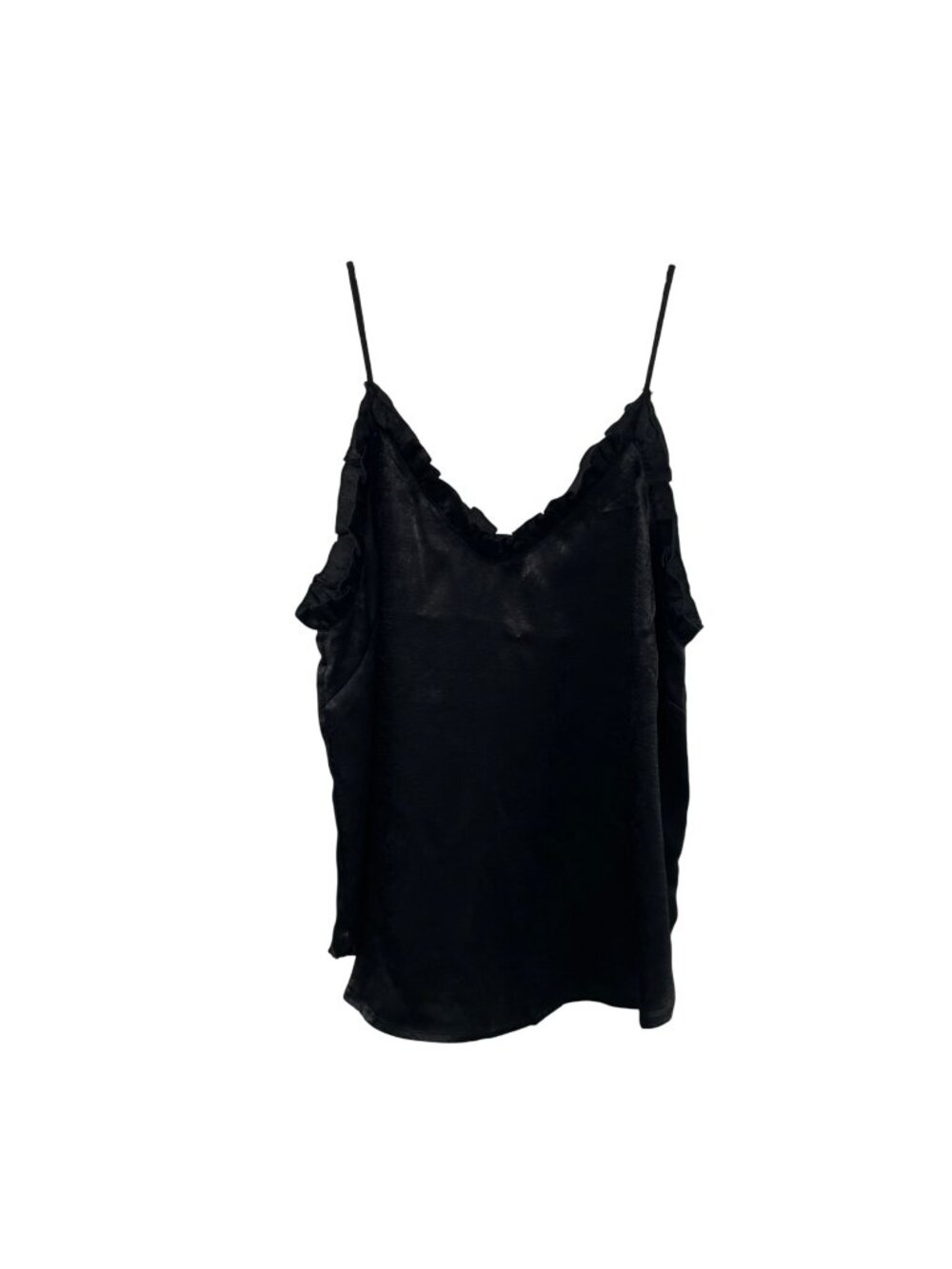 Mittoshop Womens Camisole Ruffle Trim Black Size Small